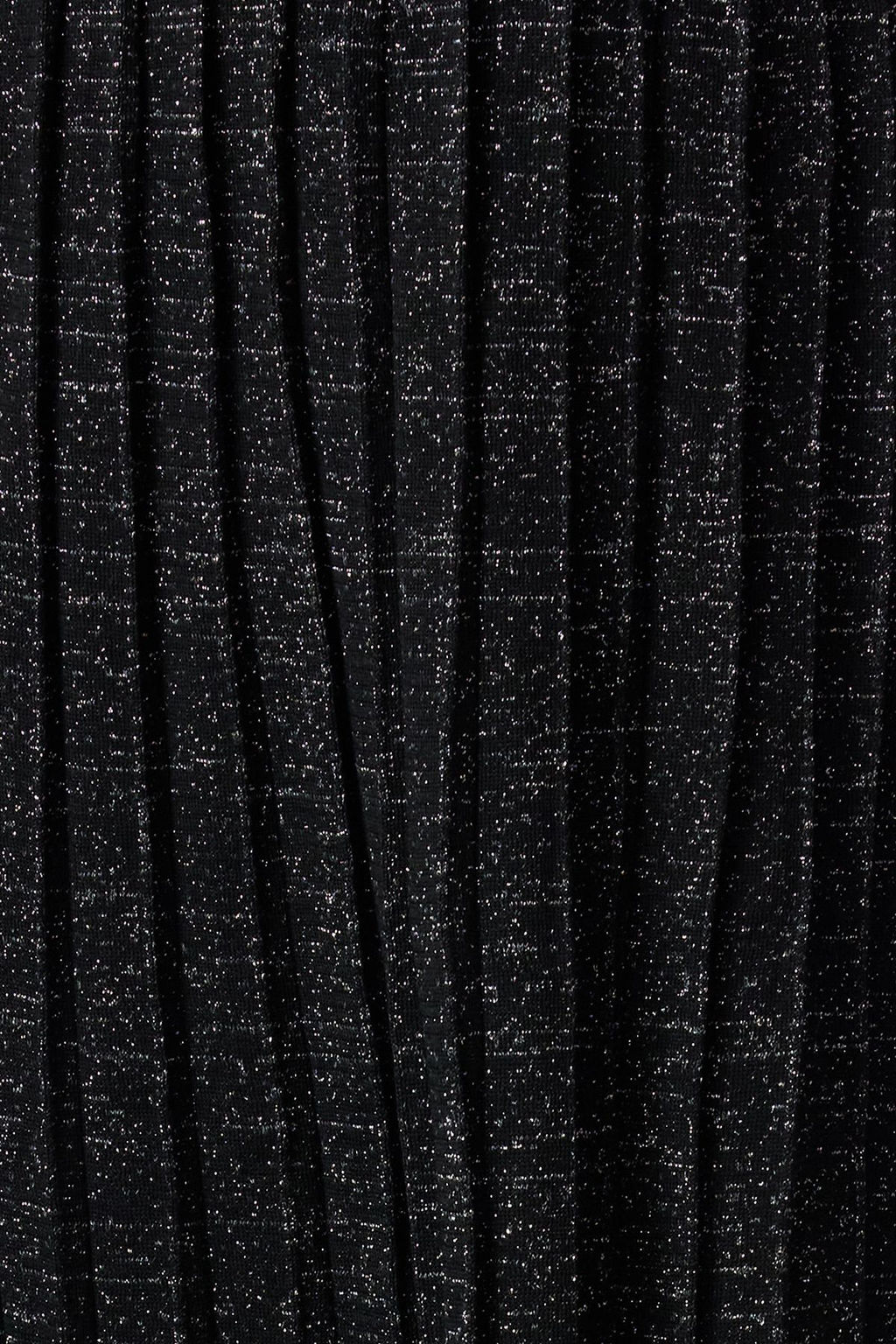 Siyah Midi Simli Pileli Triko Etek TWOAW24ET00000