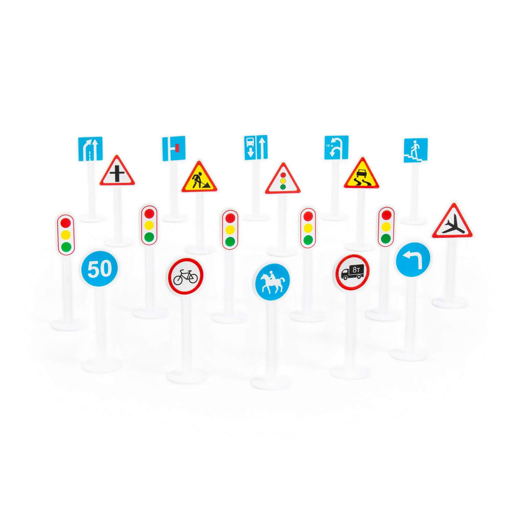 Набор дорожных знаков №2 (20 элементов) (в пакете) - Полесье фото 4