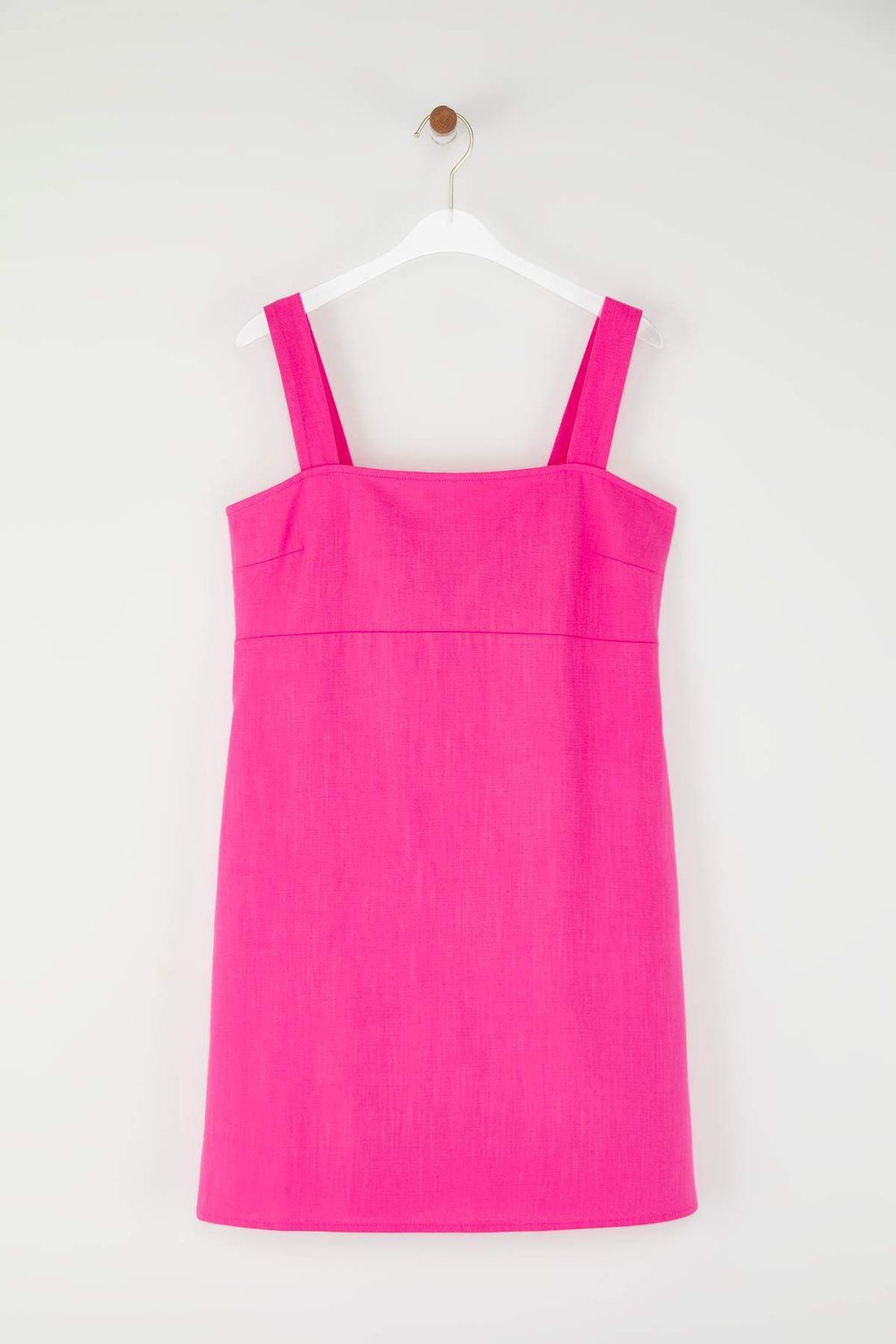 Trendyolmilla Yag Yesili Keten Kar?s?ml? A Kesim Gipeli Ask?lar? Ayarlanabilir Mini Dokuma Elbise TWOSS25EL00648  фото 10