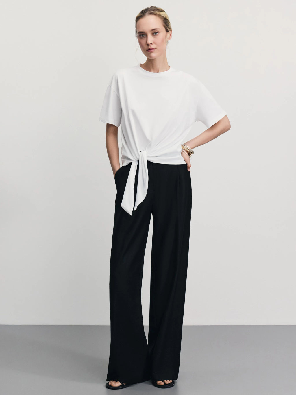 Футболка с завязкой на талии / Zarina  фото 2