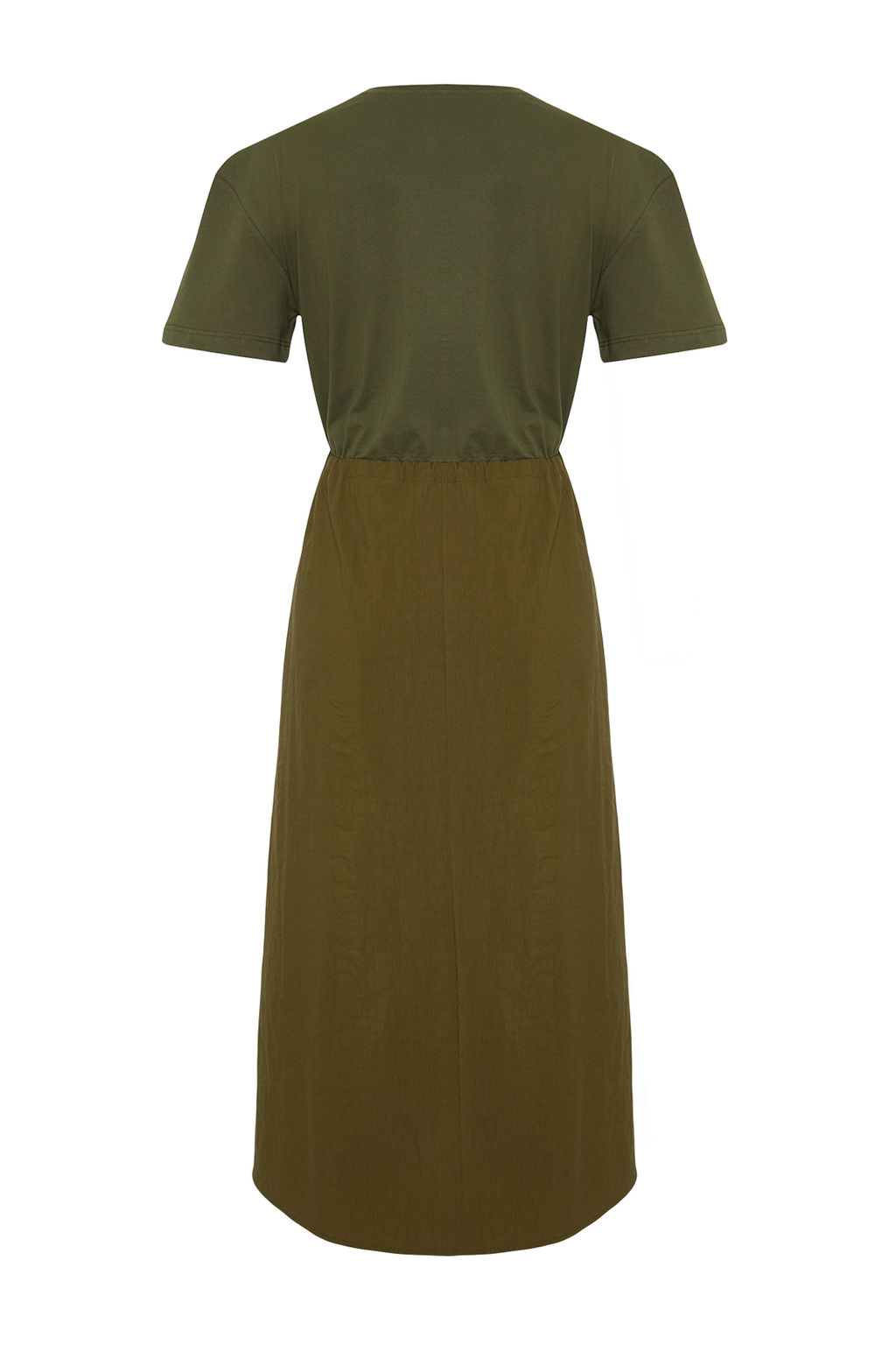 Haki A Kesim Orme Kumas Detayl? Midi Dokuma Elbise TWOSS24EL00447 - Trendyolmilla фото 8