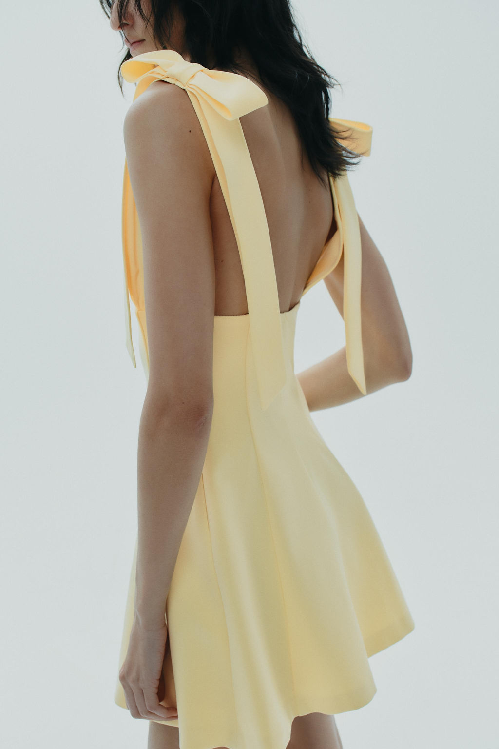 CONTRASTING SHORT DRESS WITH BOWS - Zara фото 20