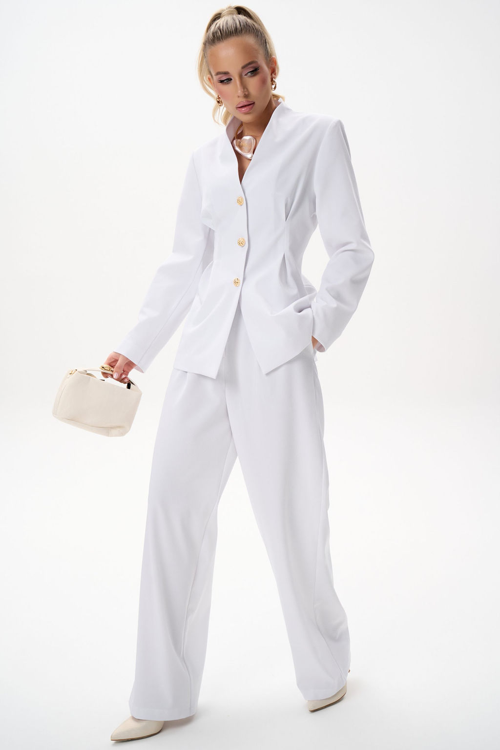 Брюки Лоис (белый) - Эльза фото 15