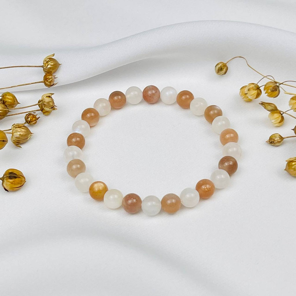 Браслет из Лунного камня микс