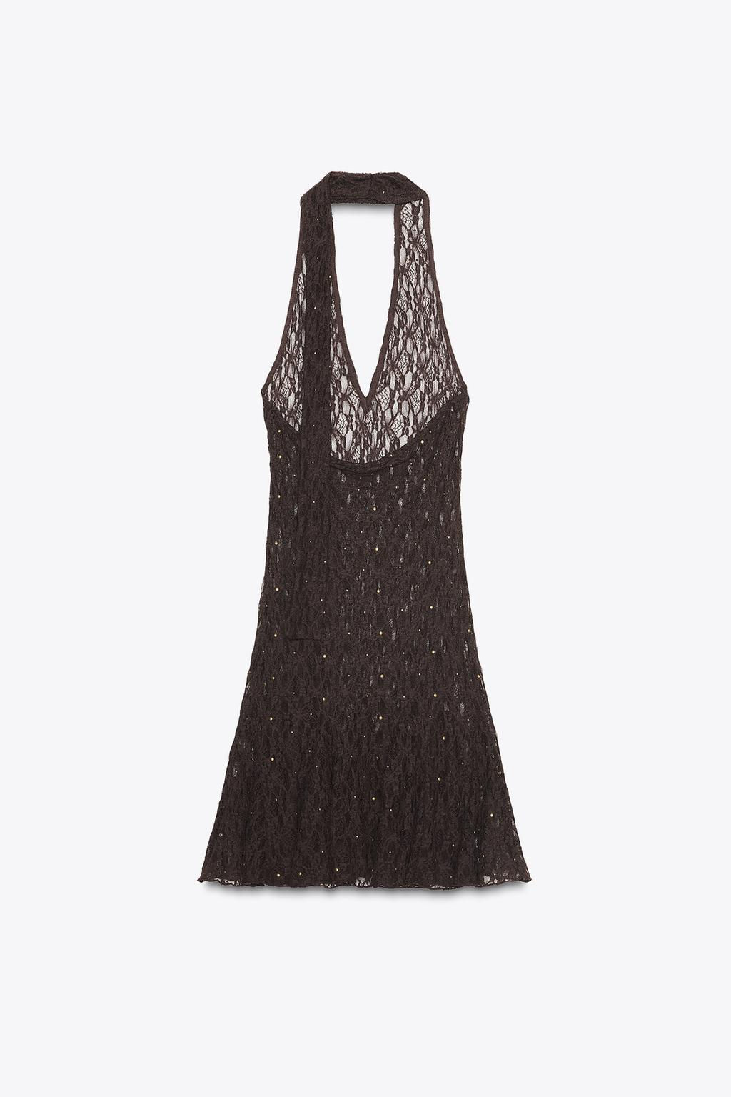 STUDDED SCARF DRESS - Zara фото 6