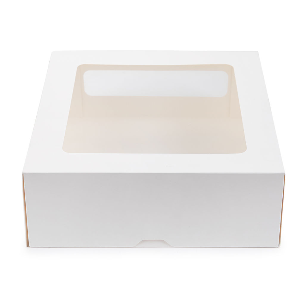 S-CHIEF BFC-012 Кондитерская коробка для торта с ДВУМЯ ОКНАМИ 26 x 26 x 10 см фото 4