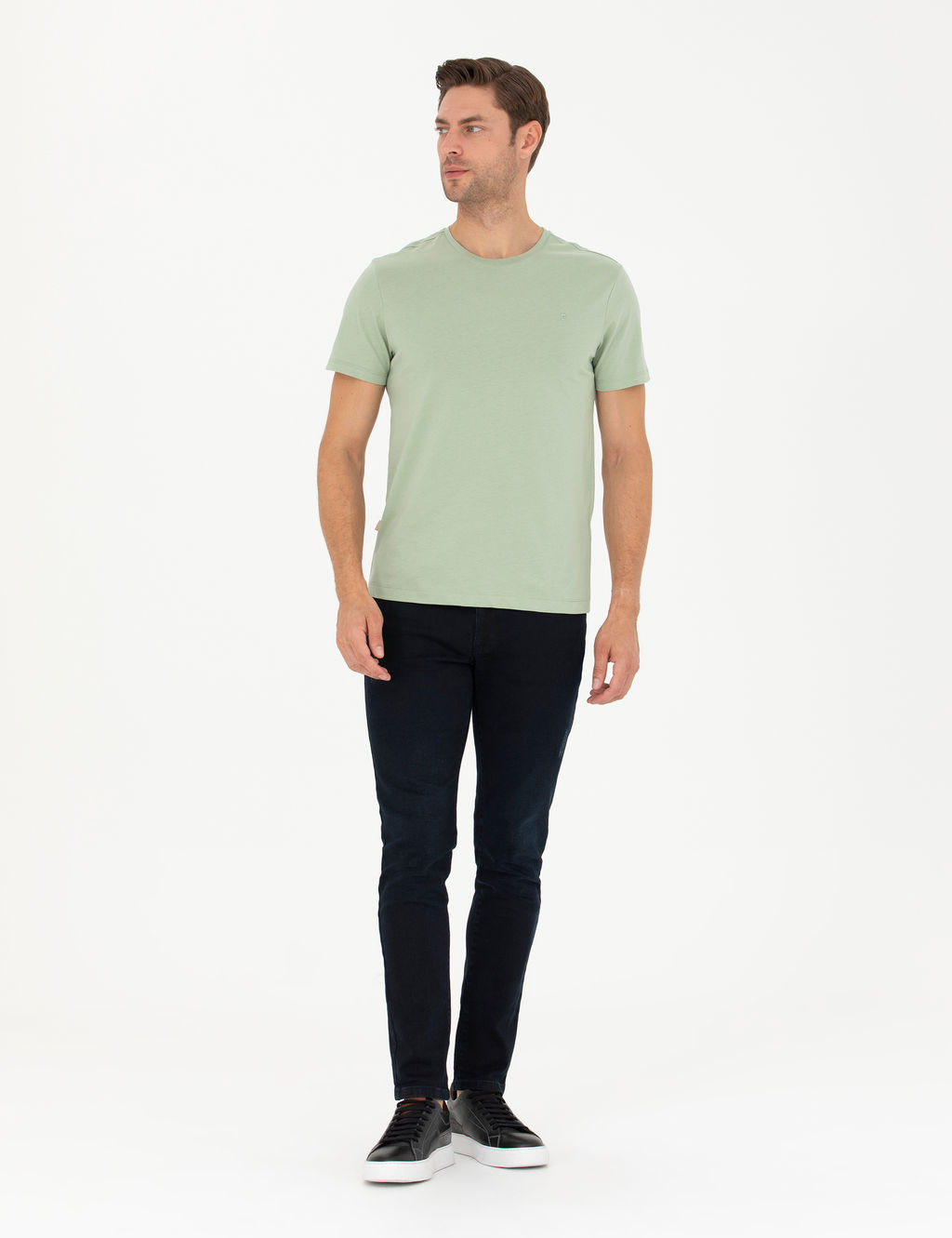 Ye_il Slim Fit Basic Ti__rt