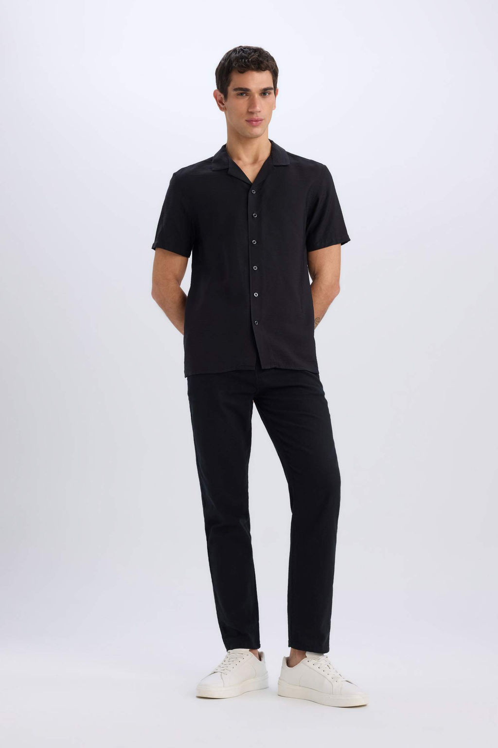 Yazl?k Jogger Pantolon Slim Fit Dar Kesim Duz Paca Pamuklu Cepli - Defacto фото 4