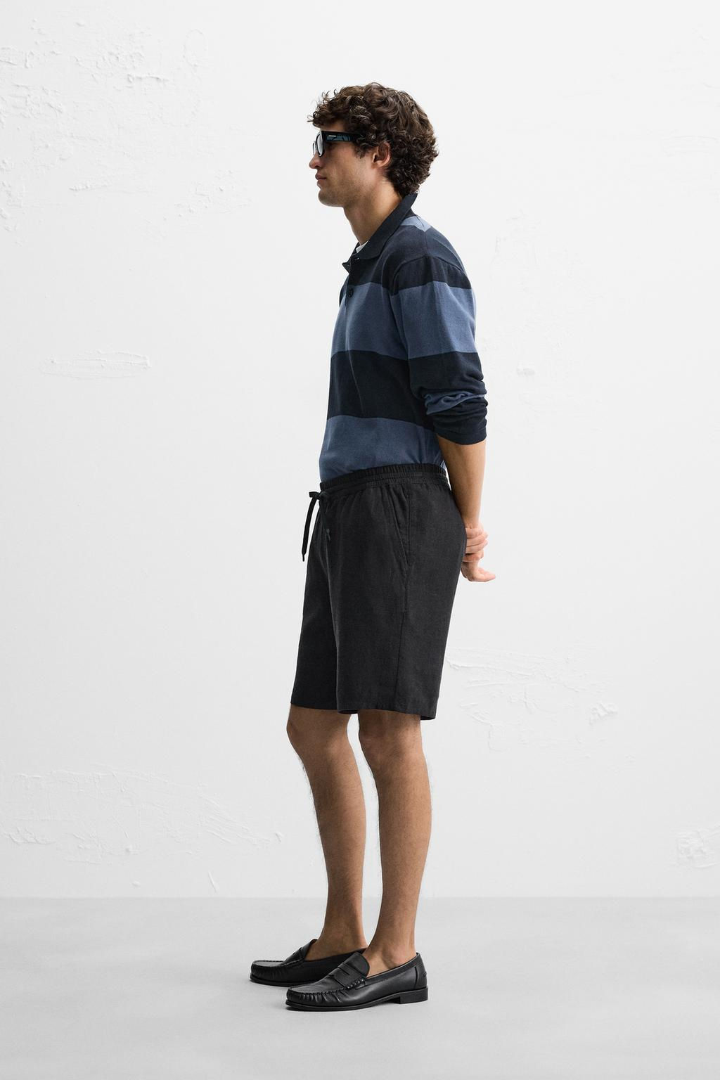 LINEN - VISCOSE BERMUDA SHORTS - Zara фото 15