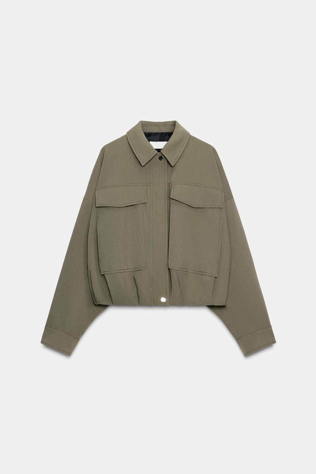 PLEATED HEM BOMBER JACKET - Zara фото 7