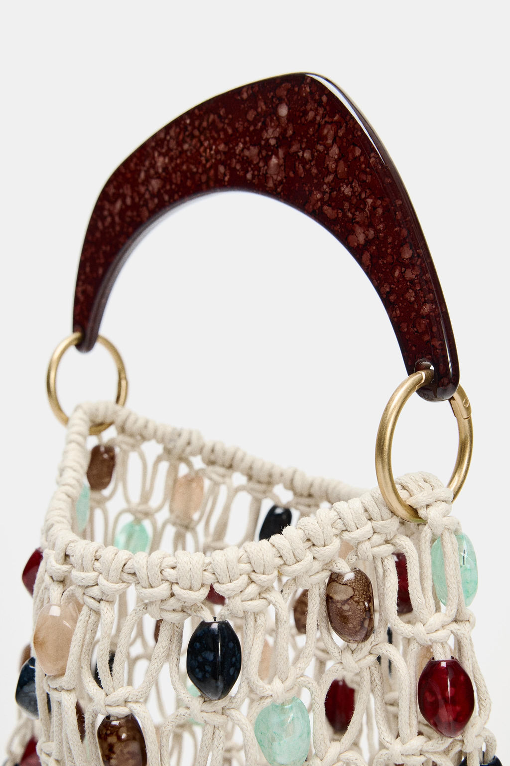 BOLSO SACA ABALORIOS / Beige claro - Zara фото 6