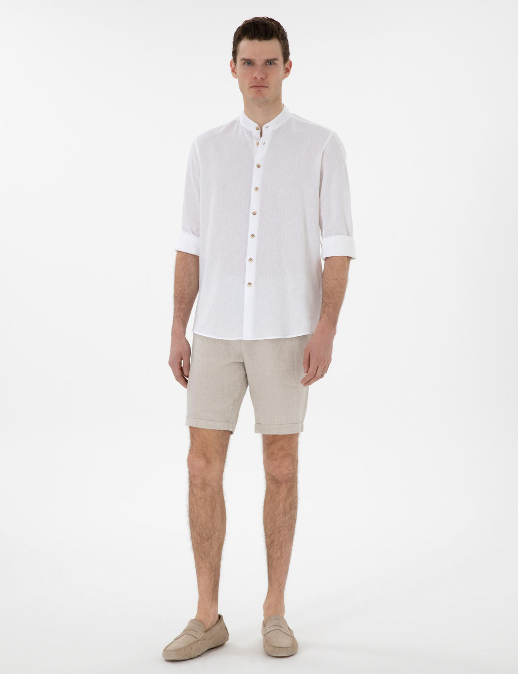 Beyaz Regular Fit Uzun Kollu G_mlek - Pierre cardin фото 4