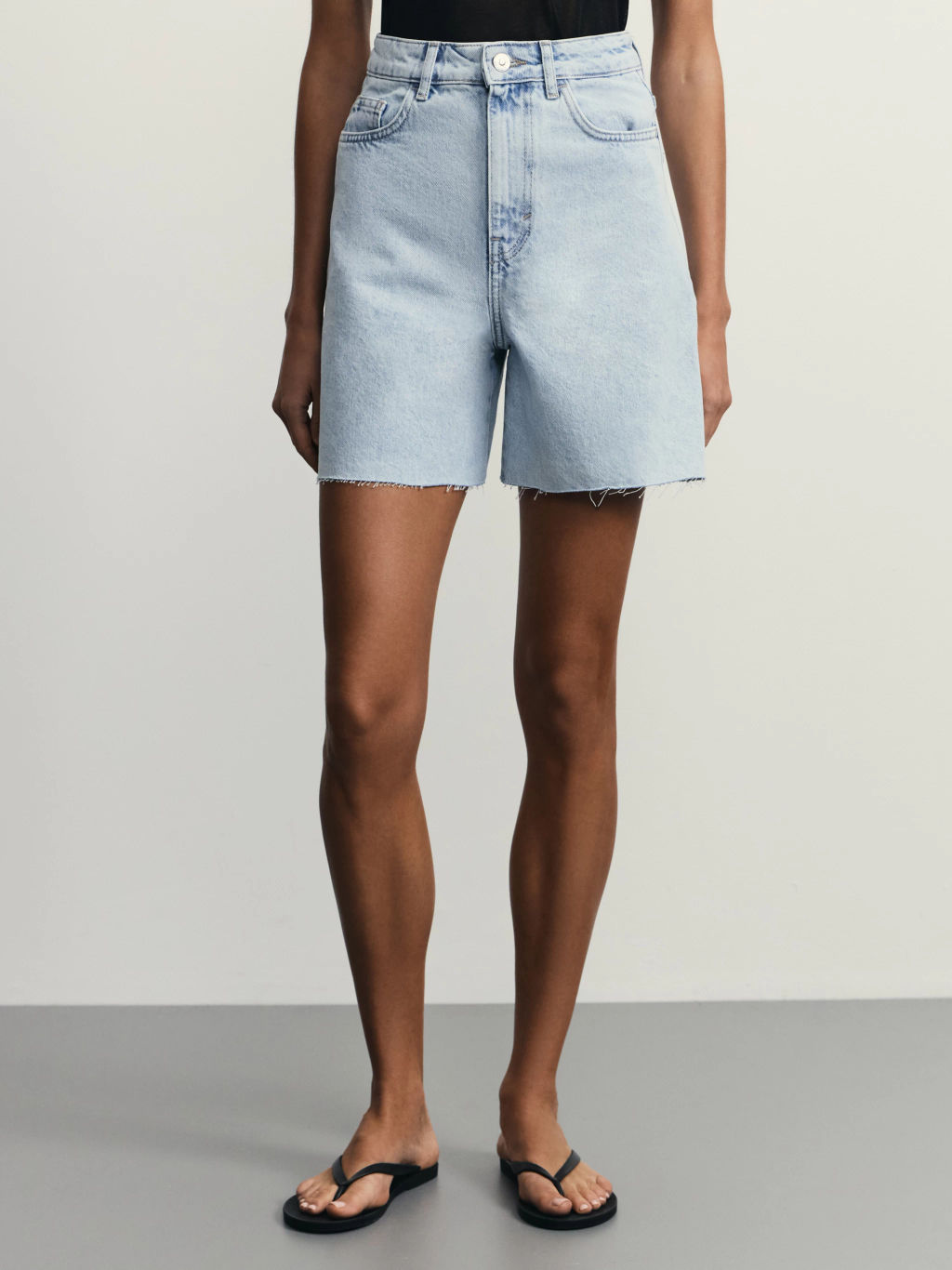 Джинсовые шорты А-силуэта / Zarina фото 3