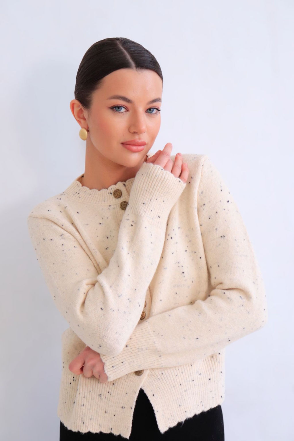 Martichelli Кардиган бежевый в крапинку  фото 20