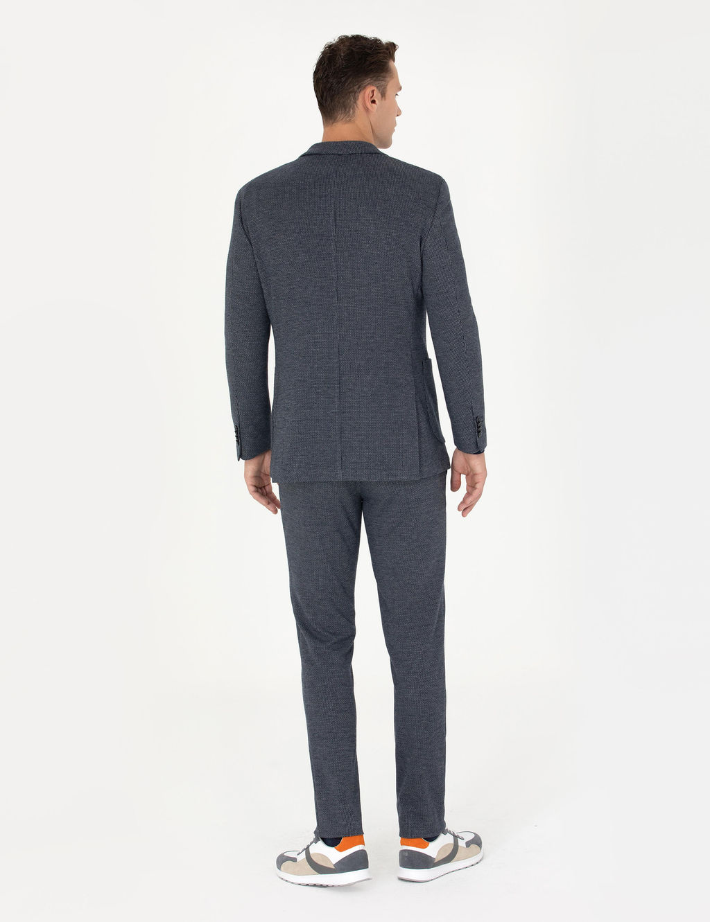 Lacivert Ekstra Slim Fit Spor Tak_m Elbise