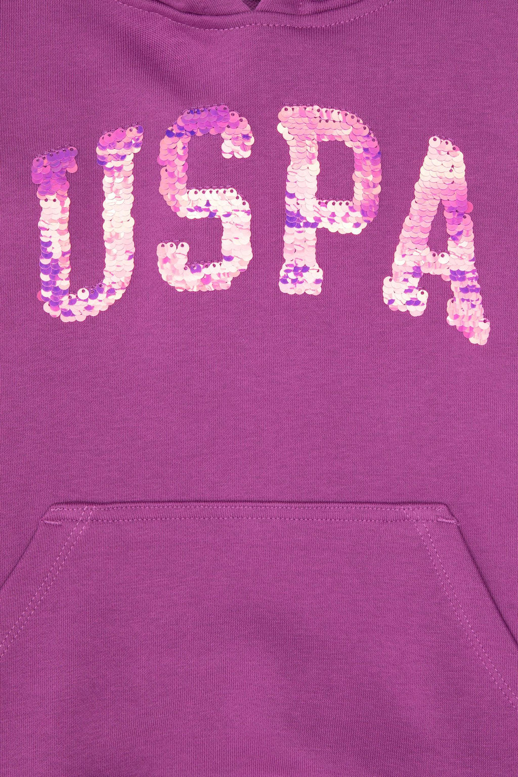 K_z _ocuk Menek_e Payet __lemeli Kap__onlu Basic Sweatshirt Sepette S_rpriz _ndirim - U.s. polo assn фото 3