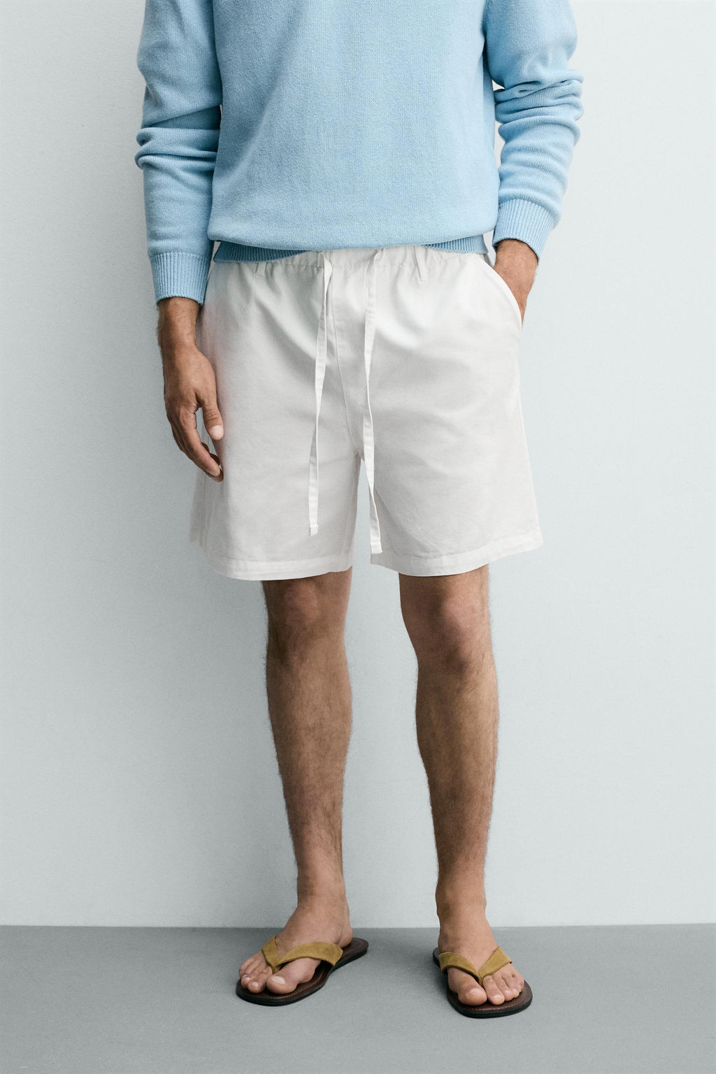 TEXTURED JOGGER BERMUDA SHORTS - Zara фото 19