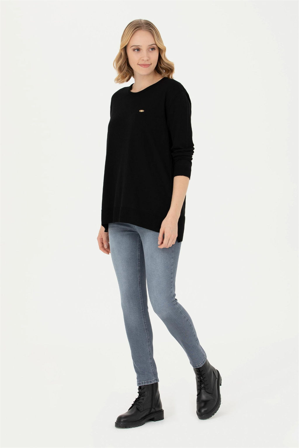 Женский черный базовый свитер - U.s. polo assn фото 4