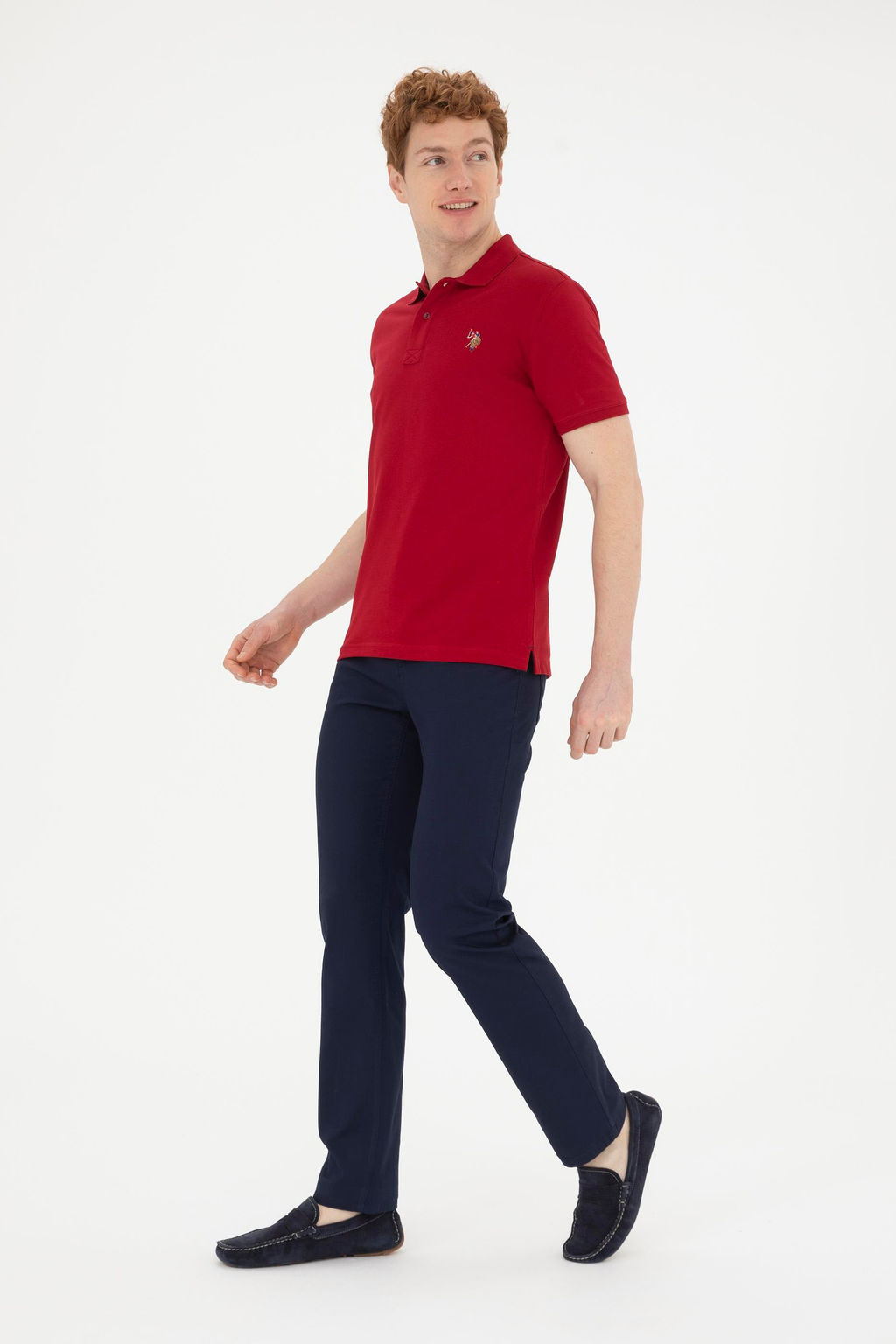 Erkek Regular Fit Lacivert Kanvas / Chino Pantolon