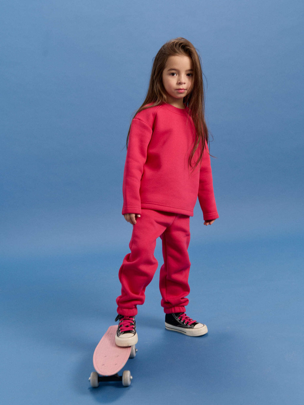 Джоггеры Фуксия с карманами утепленные - Bungly фото 7