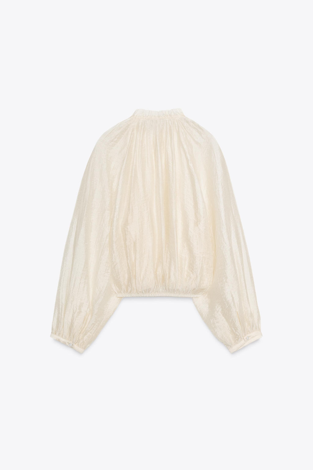 FLOWING BLOUSE WITH PUFF SLEEVES - Zara фото 7