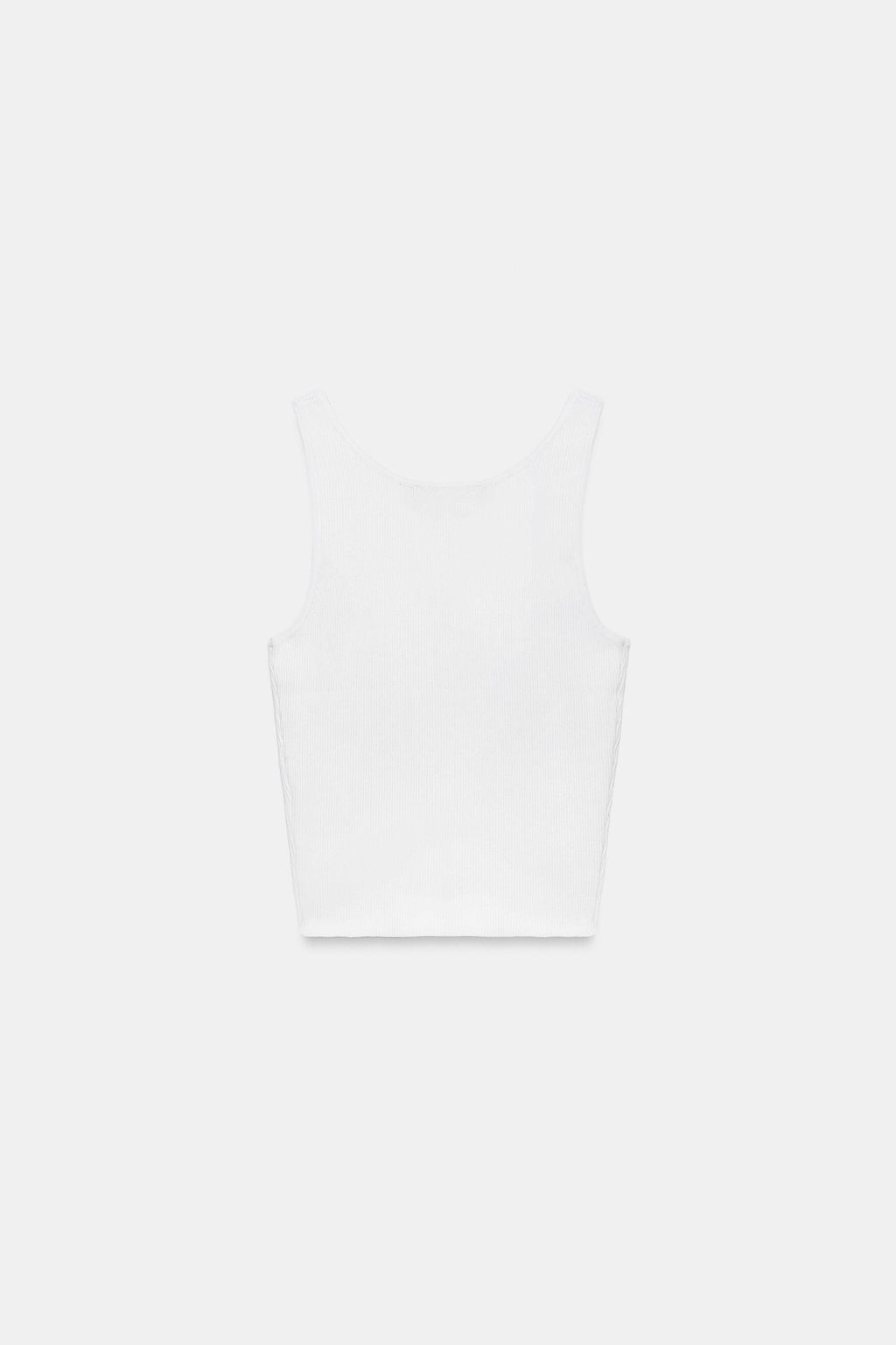 TOP PUNTO RIB / Blanco - Zara фото 4