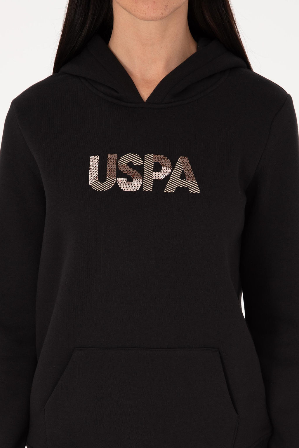 Kad_n Siyah Kap__onlu Basic Sweatshirt - U.s. polo assn фото 6
