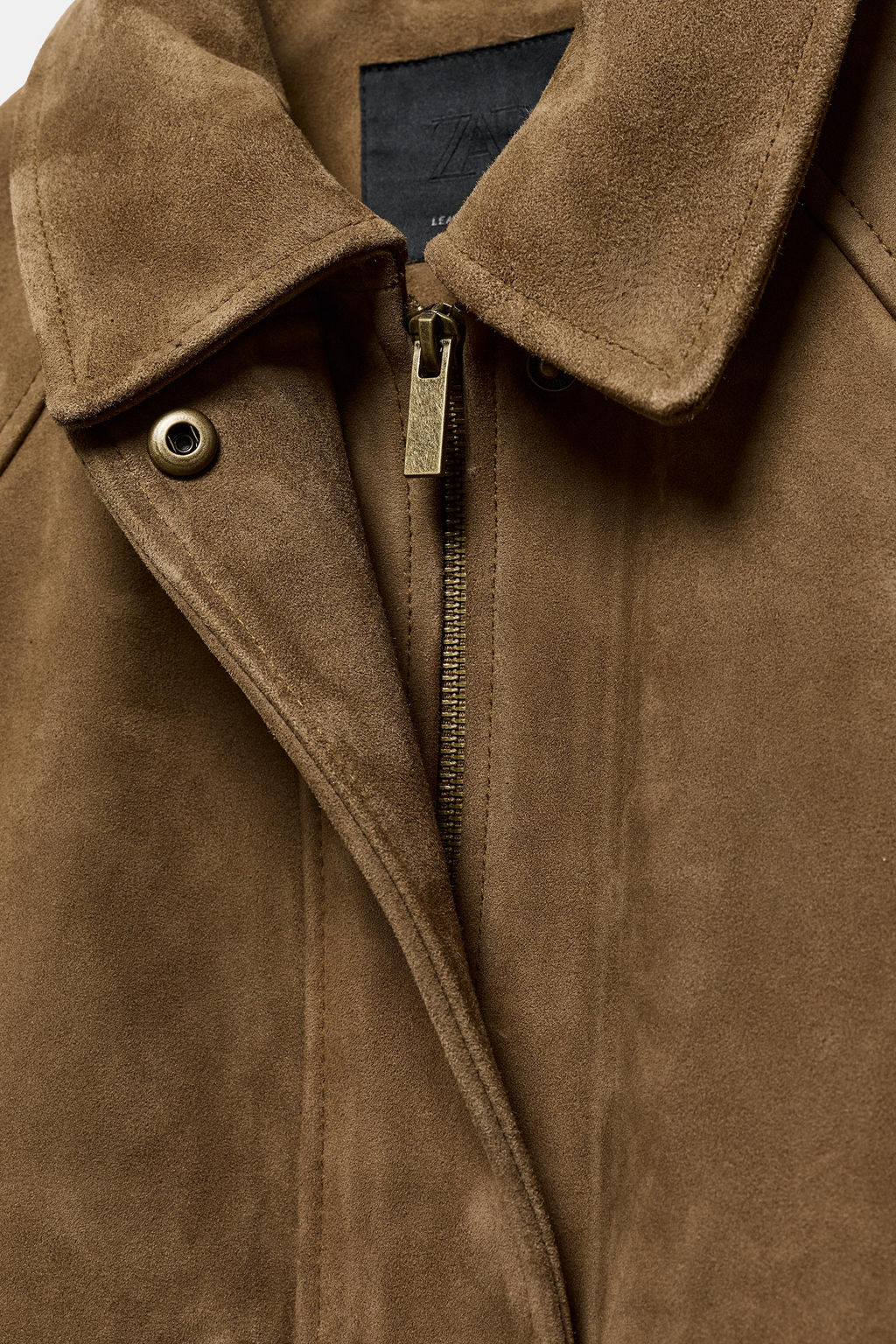 OVERSIZE SUEDE LEATHER JACKET ZW COLLECTION LIMITED EDITION - Zara фото 12