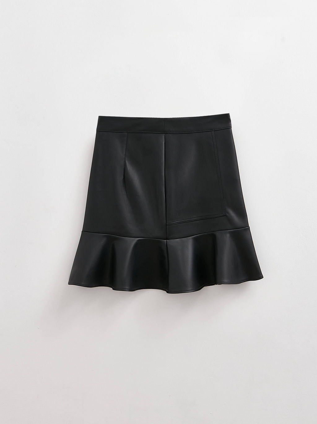 CONTE Юбка из экокожи с воланом LU 2851 black - Conte elegant фото 7