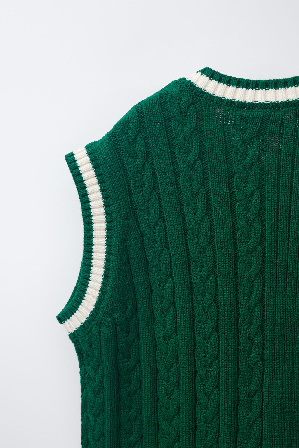 CHALECO PUNTO PENN  / Verde / Crudo - Zara фото 5
