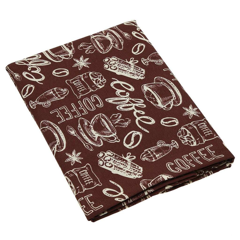 Скатерть 150х145см Эспрессо, вид 1, длина стола до 110см, на 4 персоны, рогожка (хлопок 100%) 171г/м2, упаковка классическая, пакет ПВХ 28х41см, Домашняя мода (Россия)  фото 4