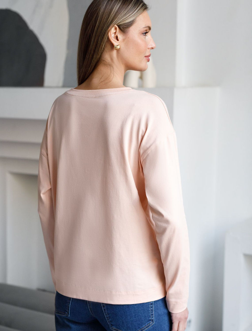 Лонгслив с принтом из премиального хлопка с эластаном - Vilatte фото 3