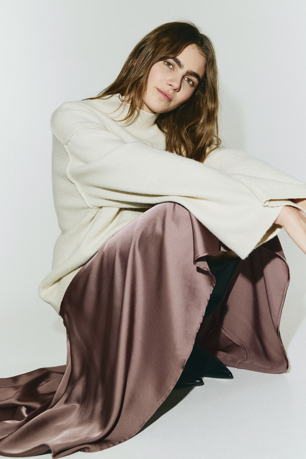 Falda en sarga satinada - H&m фото 8