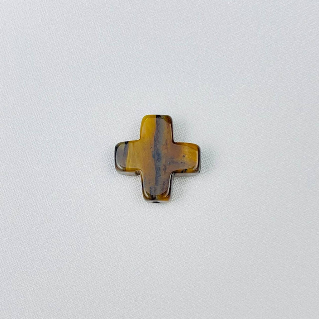 Вставка "Крест" из Тигрового глаза (1 шт)
