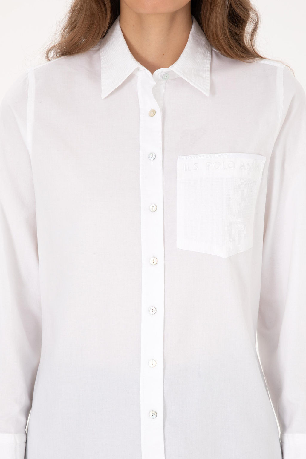 Kad_n Beyaz Uzun Kollu G_mlek - U.s. polo assn фото 6