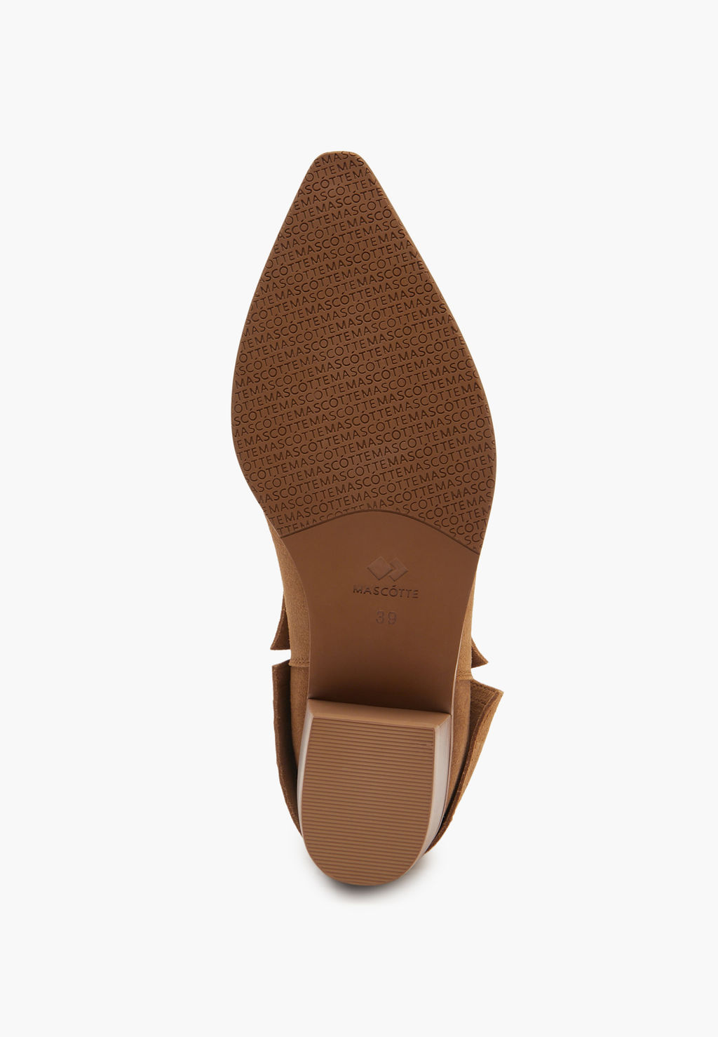 Рыжие велюровые женские казаки - Mascotte фото 5