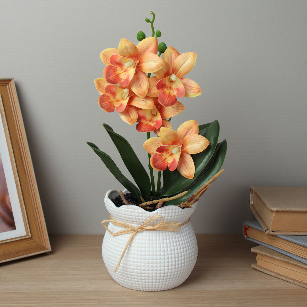 Цена за 1 шт. Цветочная композиция Орхидея / ZH-022 /уп 10/72/ - Галеонтрейд фото 10