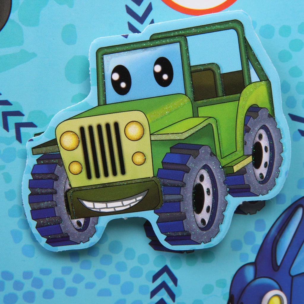 Цена за 12 шт. Пакет подарочный "Машинки" 18*23*8 см, микс