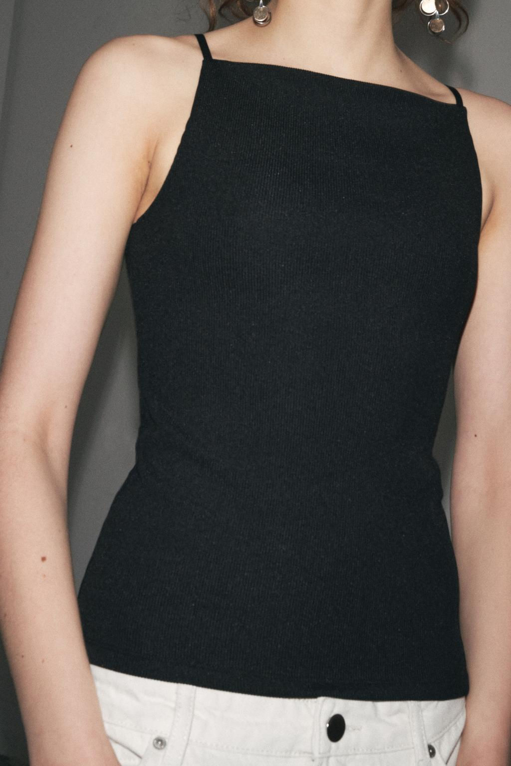 RIB TOP WITH POLYAMIDE STRAPS - Zara фото 18