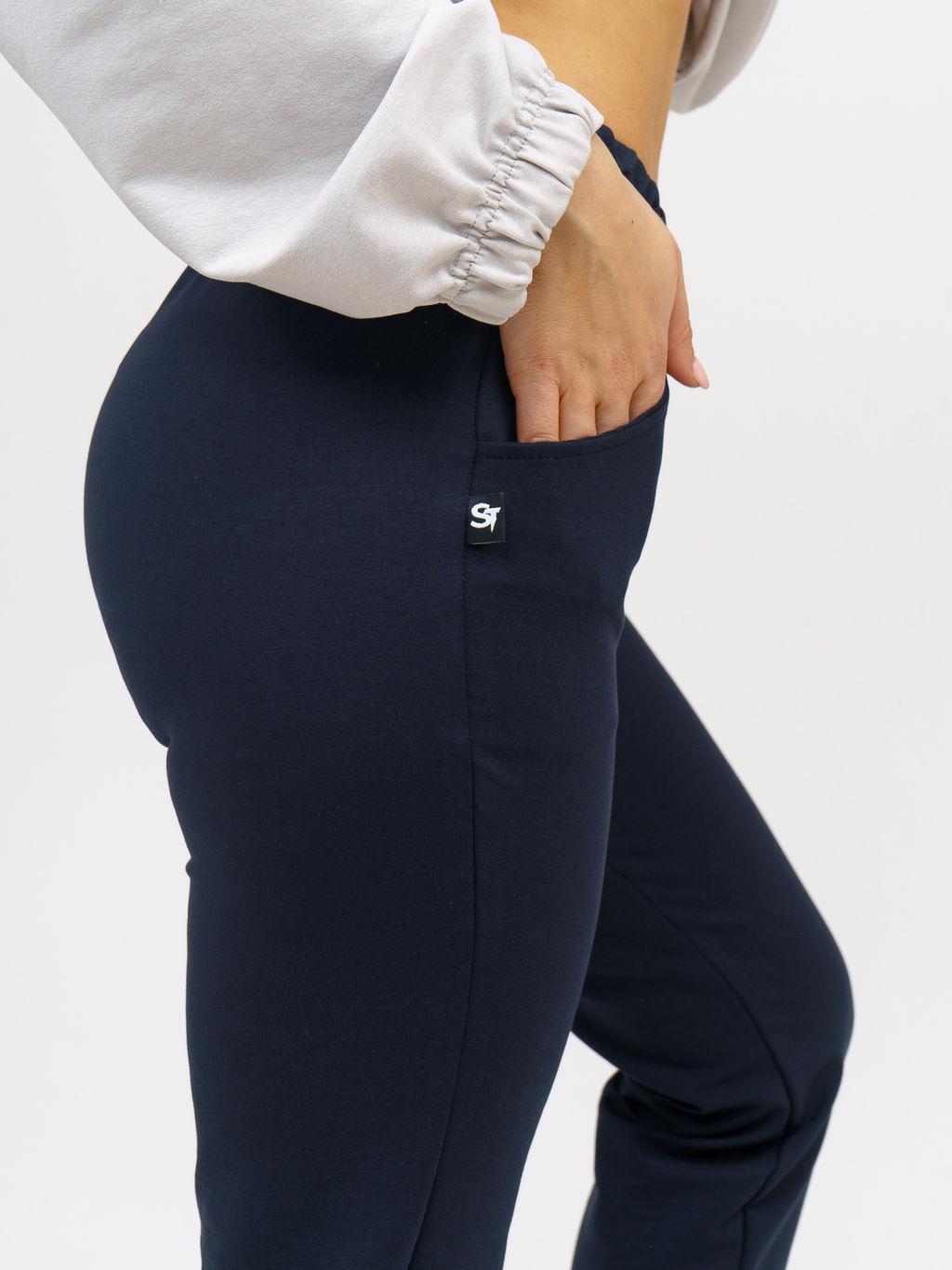 756 Брюки "Серо-синий"