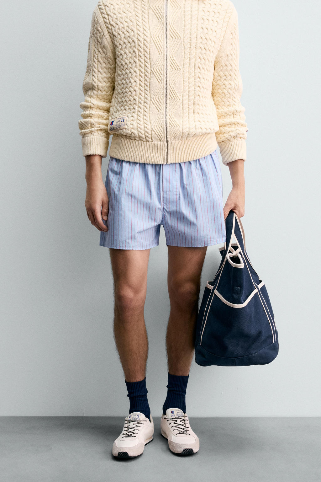 CHAMPION ® X ZARA POPLIN BOXER SHORTS фото 12