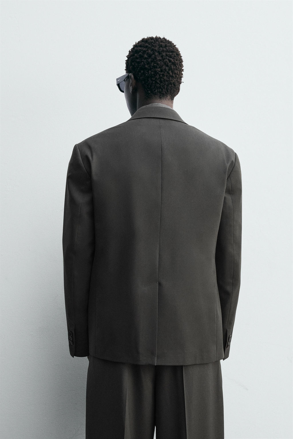 DOUBLE-BREASTED WOOL BLEND SUIT BLAZER - Zara фото 3