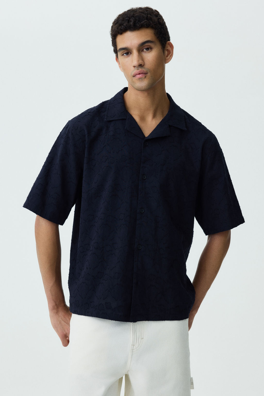 Camisa resort con textura Relaxed Fit - H&m фото 3