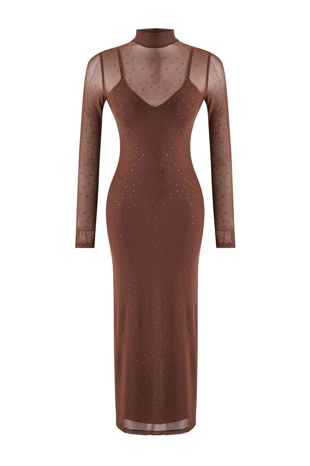 TRENDYOLMILLA Limited Edition Siyah Parlak Tasl? Tul Elbise TPRAW24EL00208  фото 8