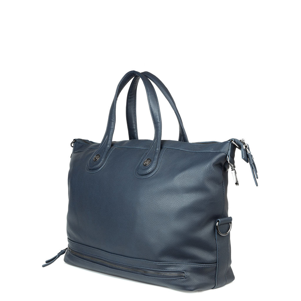 1584 blue, мужская дорожная сумка из экокожи Barcelo Biagi