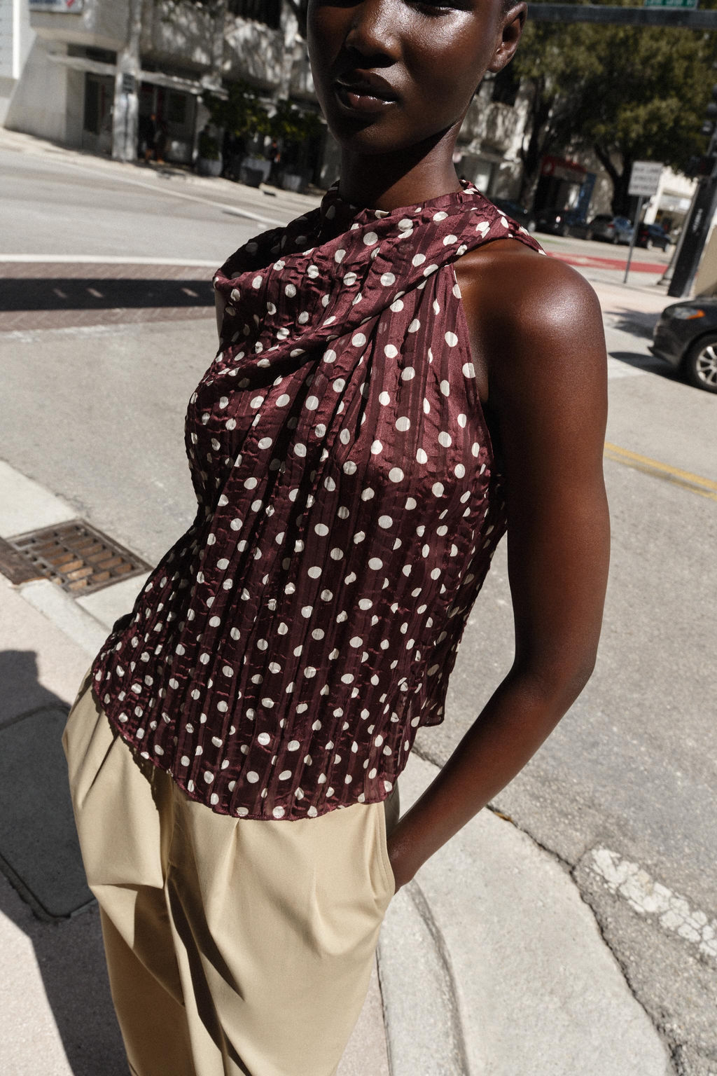 BLUSA LUNARES / Crudo / Granate - Zara фото 2