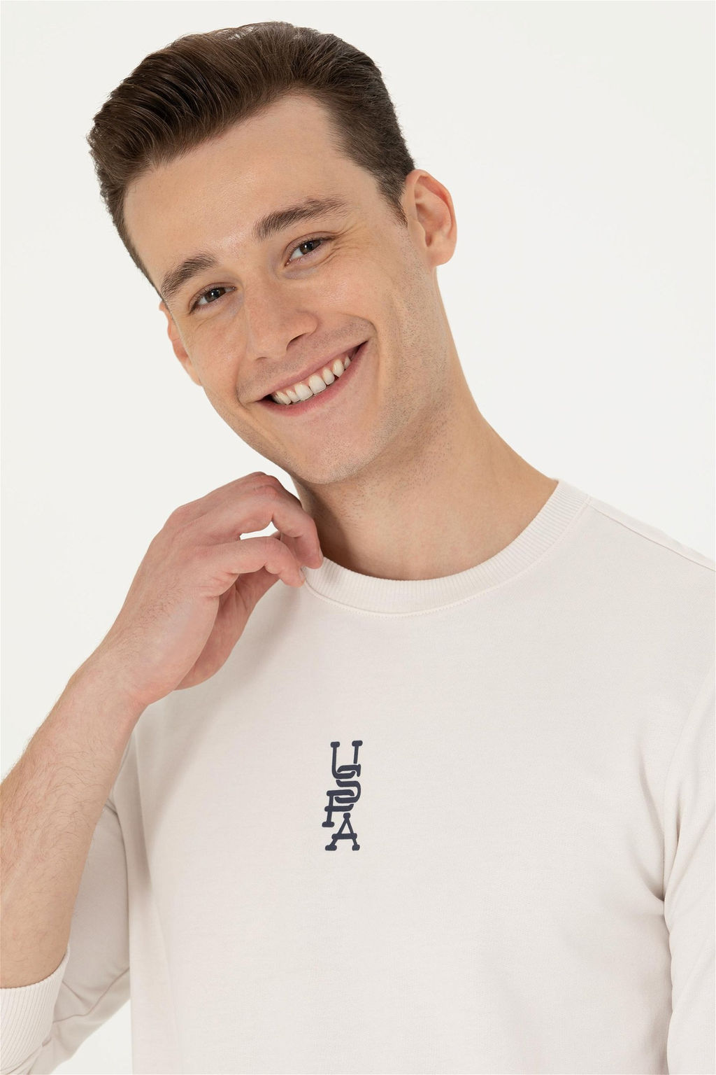 U. S. Polo Assn Мужской свитшот с круглым вырезом Stone - U.s. polo assn фото 9