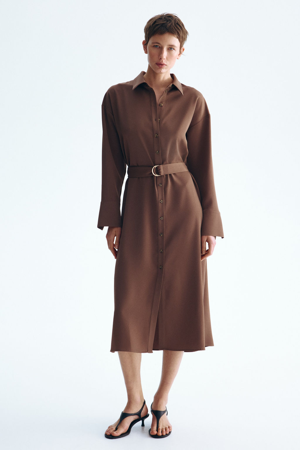 Vestido camisero con cintur?n - H&m фото 2