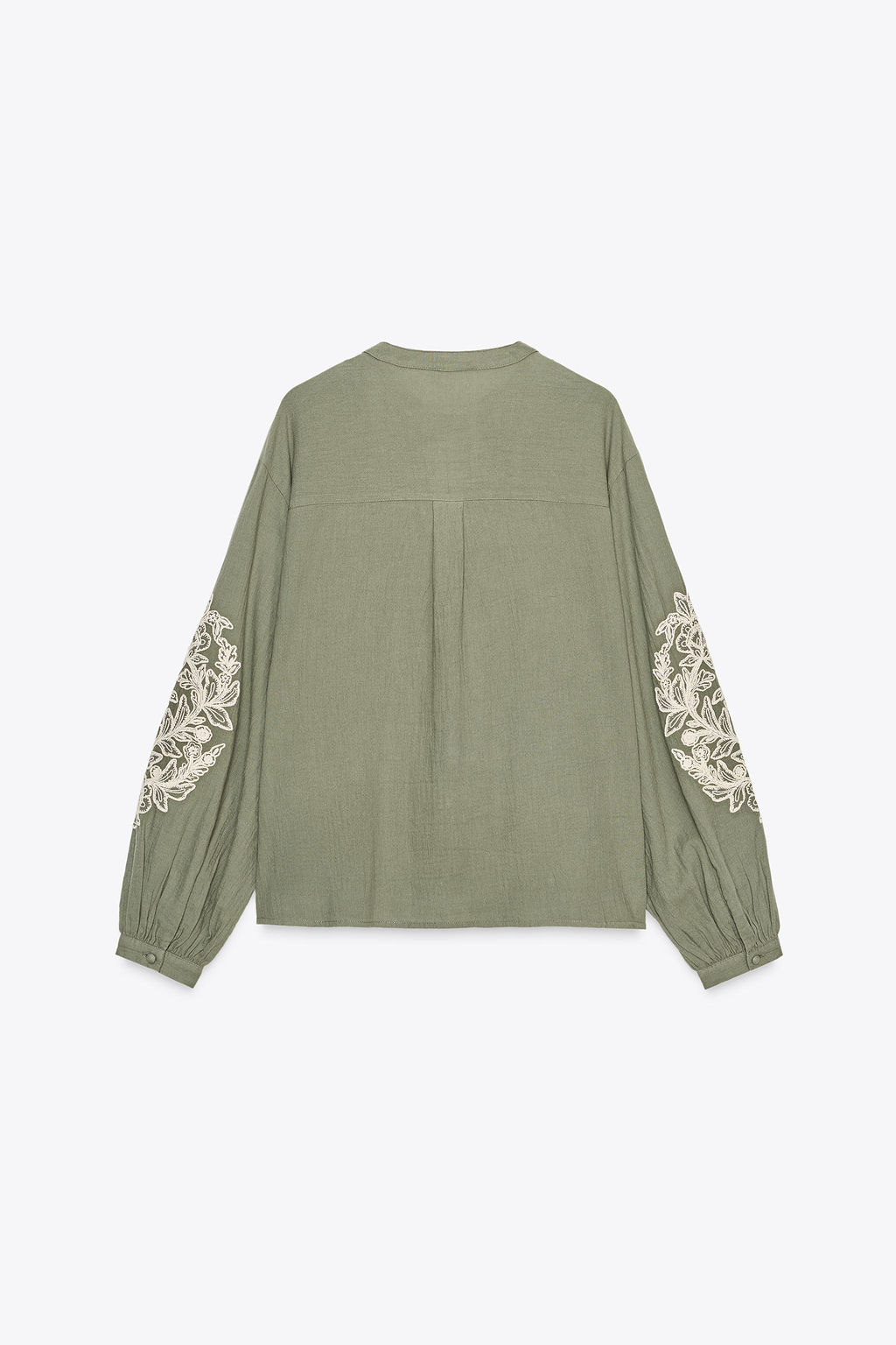 CONTRAST EMBROIDERY BLOUSE - Zara фото 6