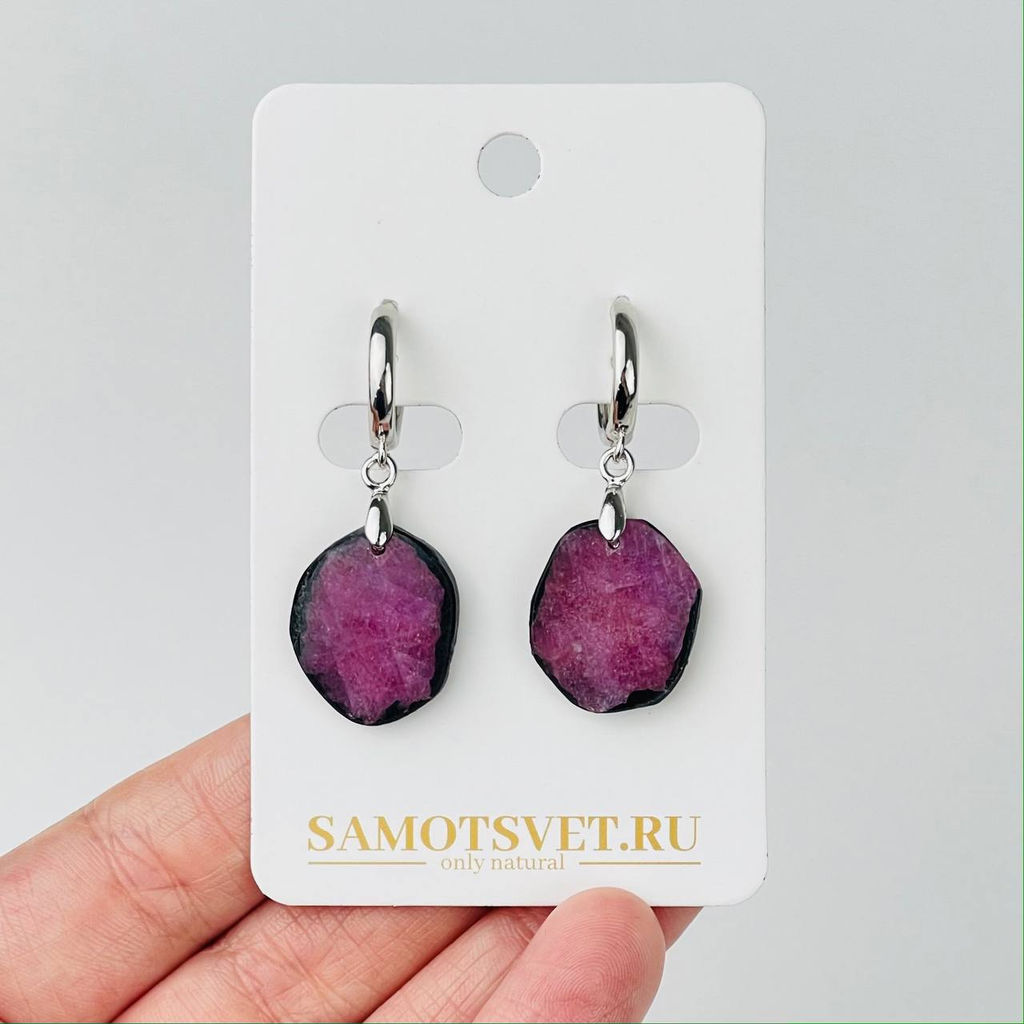 Серьги из Рубина